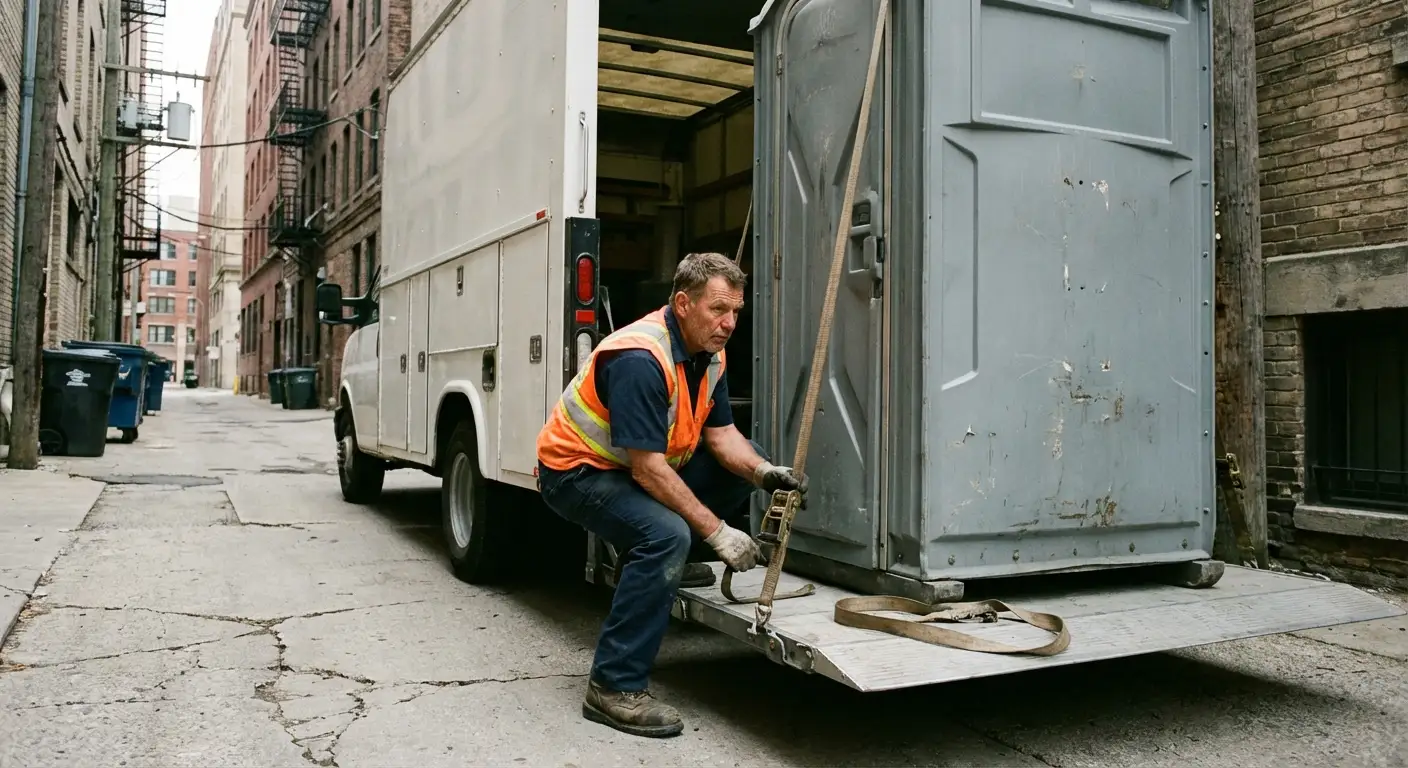 Portable sanitation services in Downtown Little Rock